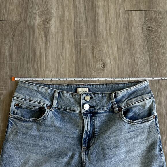 Alice + Olivia Stacey Low Rise Bell Bottom Jeans Bay Blue Size 31 - Picture 7 of 16